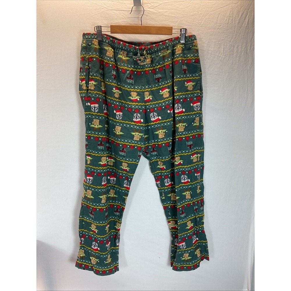 Hanna‎ Andersson Star Wars Pajama Pants Mandalorian Flannel Christmas Mens LG